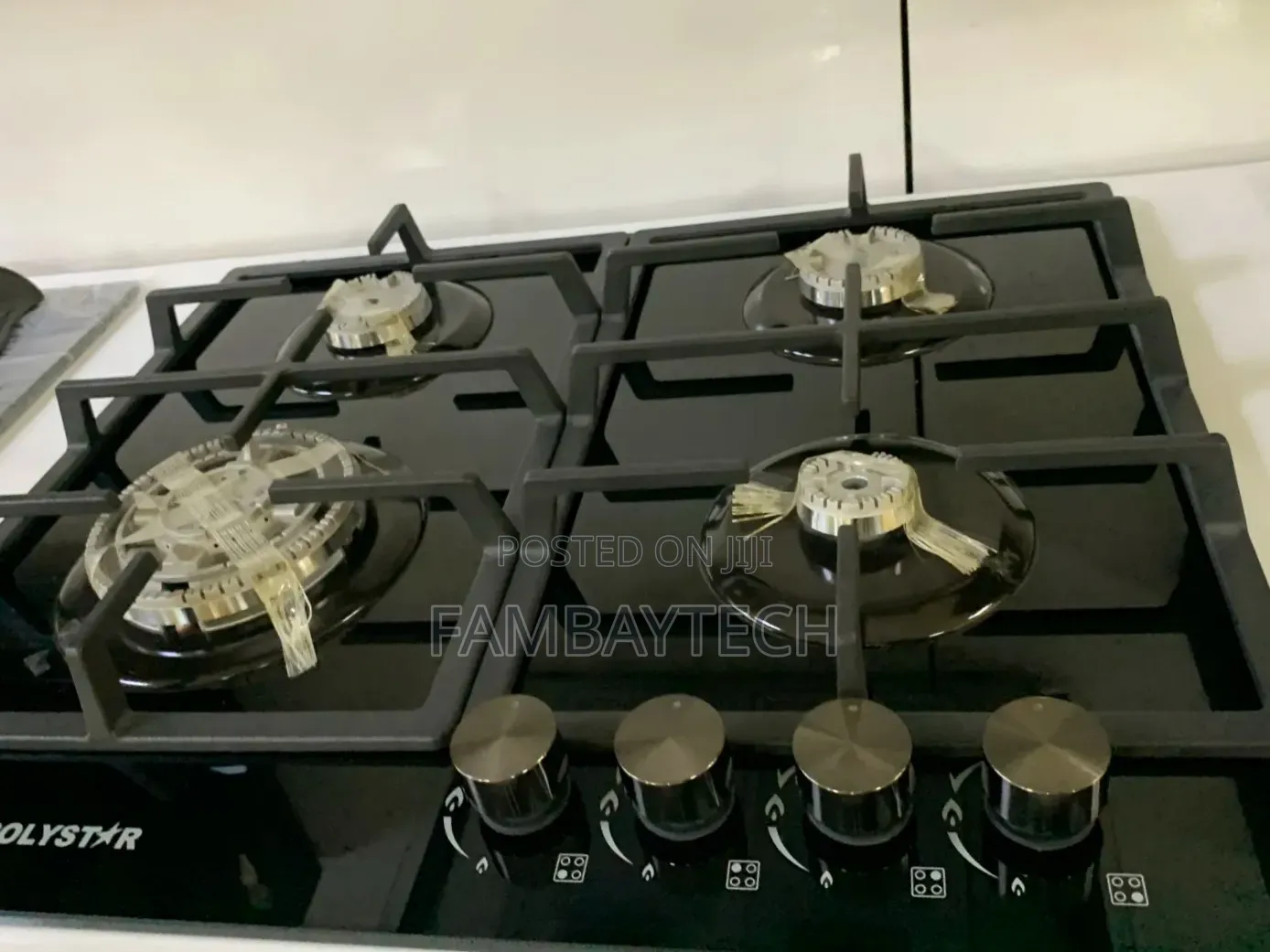 Polystar 4 Burner Built-in Gas Cooker With Tempered Glass