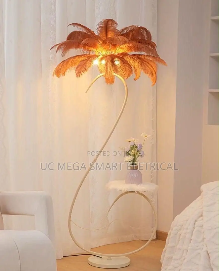 Feather Floor Lamp Living Room Sofa Corner Design Sense Ornament Art