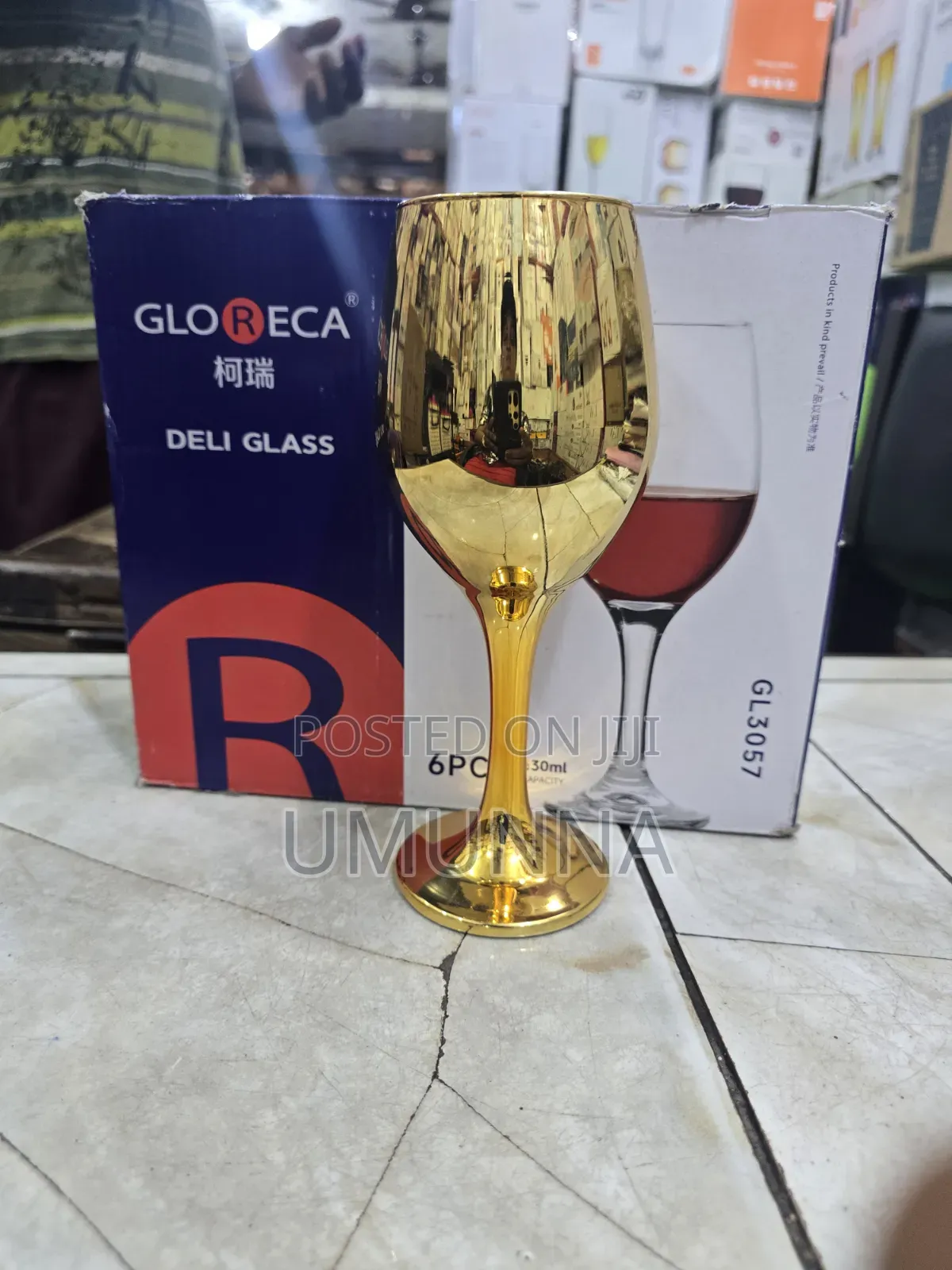 Gold Wine Glass 6pc