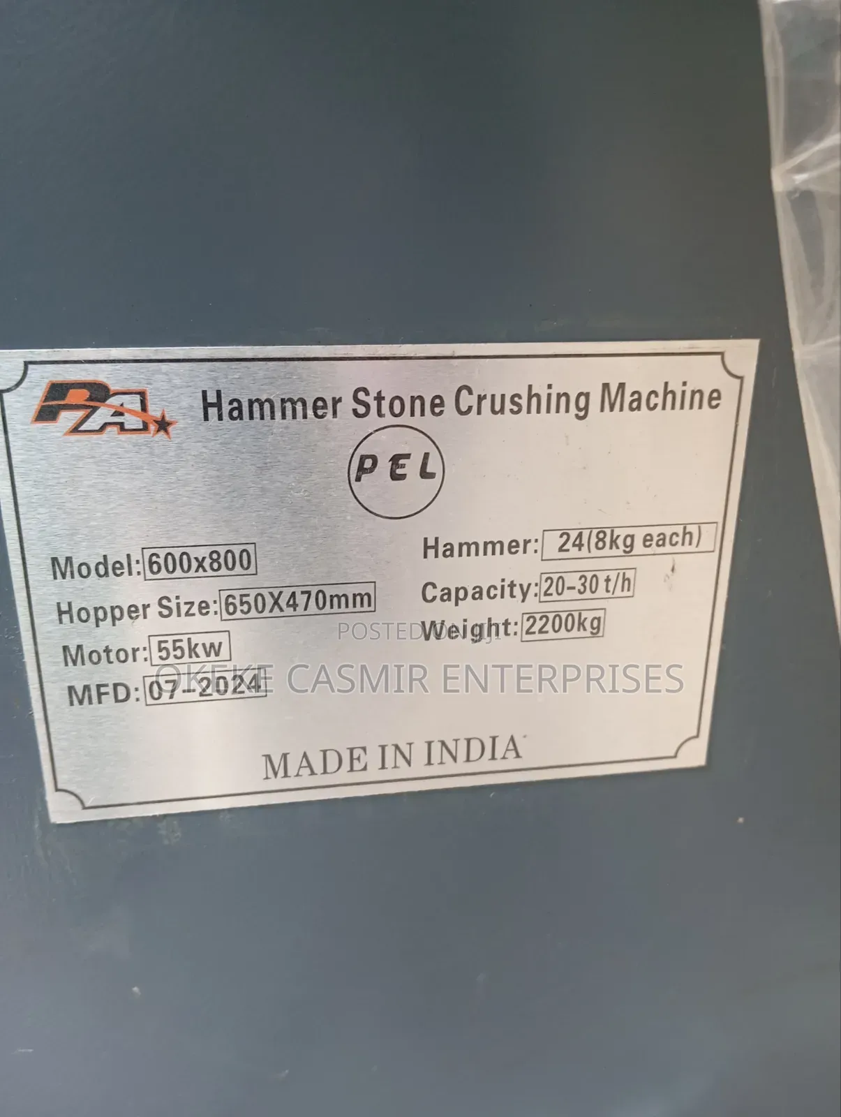 Stone Crushing Hammer Mill Machine 30Tons