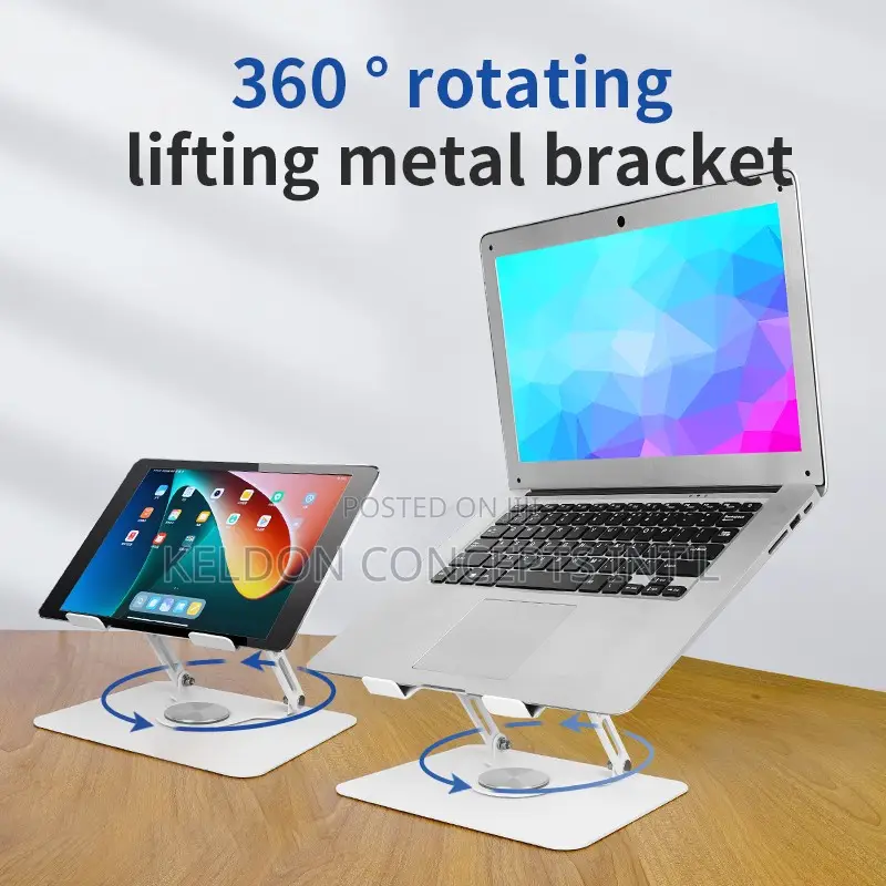 360 Rotatable Height Adjustable Metal Laptop Stand Moq;10pcs