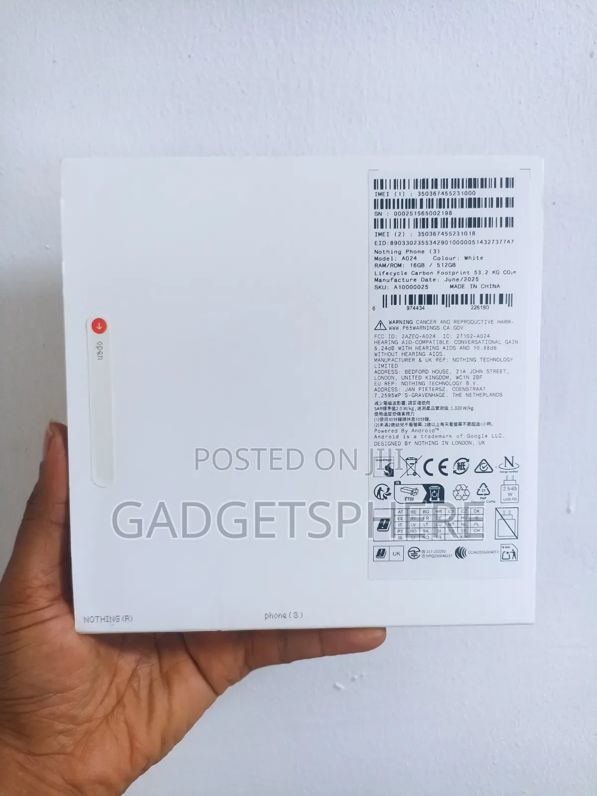 New Nothing Phone 3 512 GB White