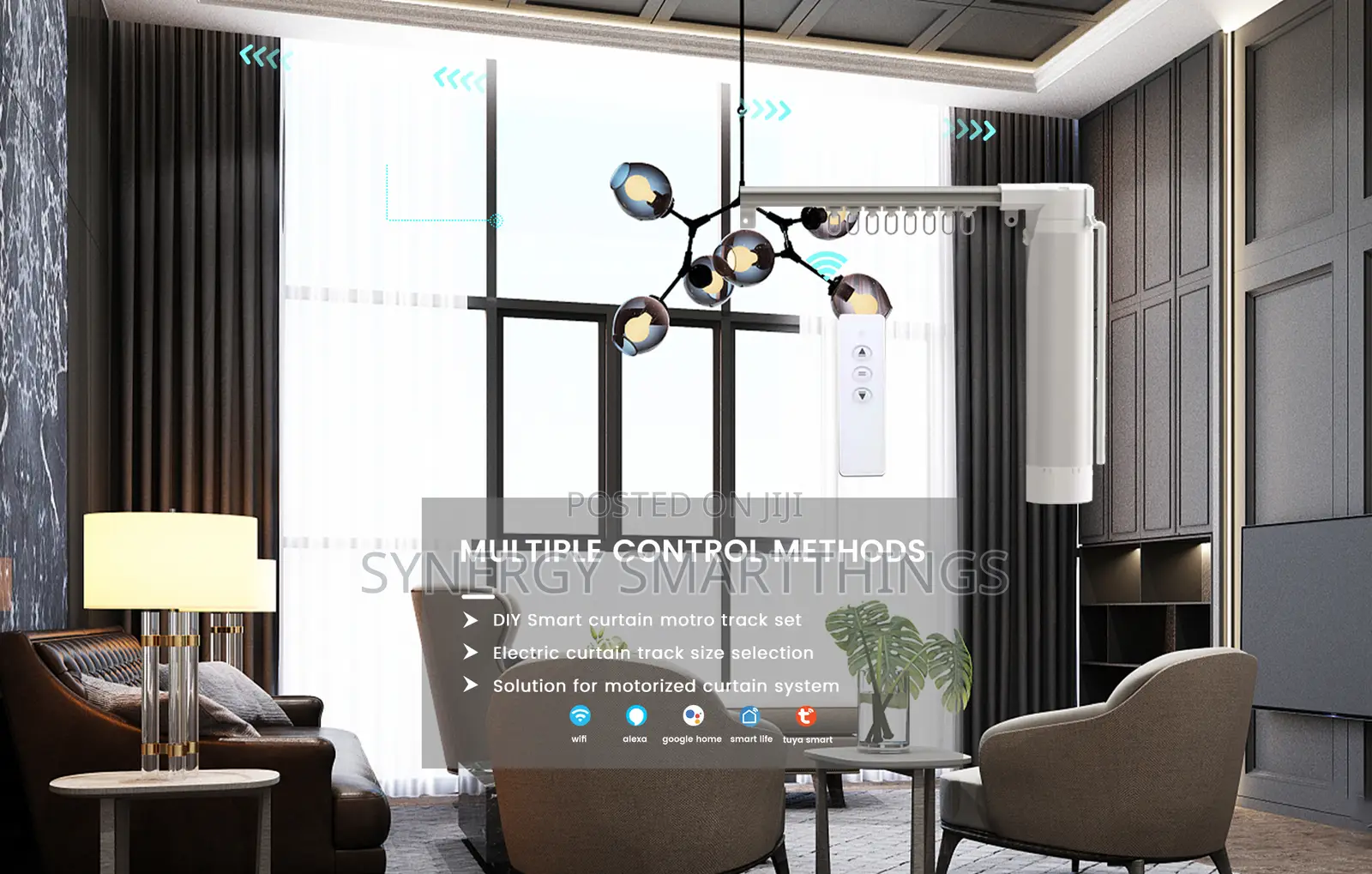 Tuya Wi-Fi Smart Curtain Track 5m With Remote/Voice Control Features