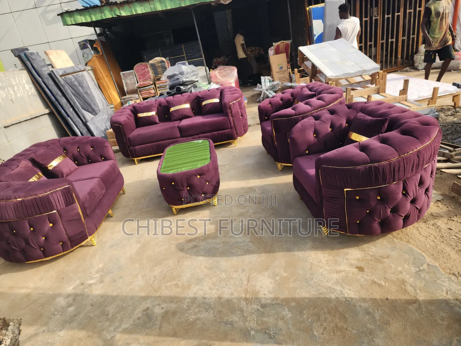 Complete Set of 7 Seaters Sofa Chairs.