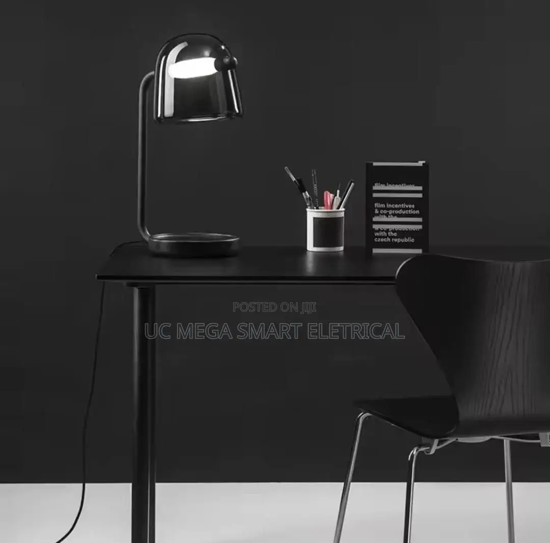 Postmodern Creative Glass Table Lamp, Designer Minimalist Bedside Lamp