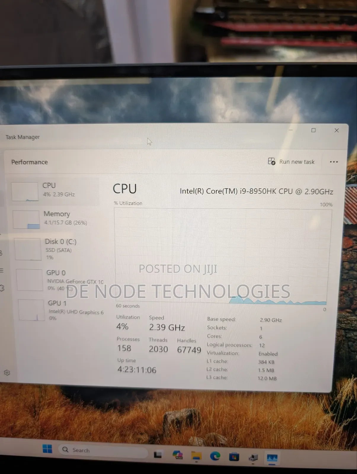 Laptop Dell XPS 15 9570 16GB Intel Core i9 SSD 256GB