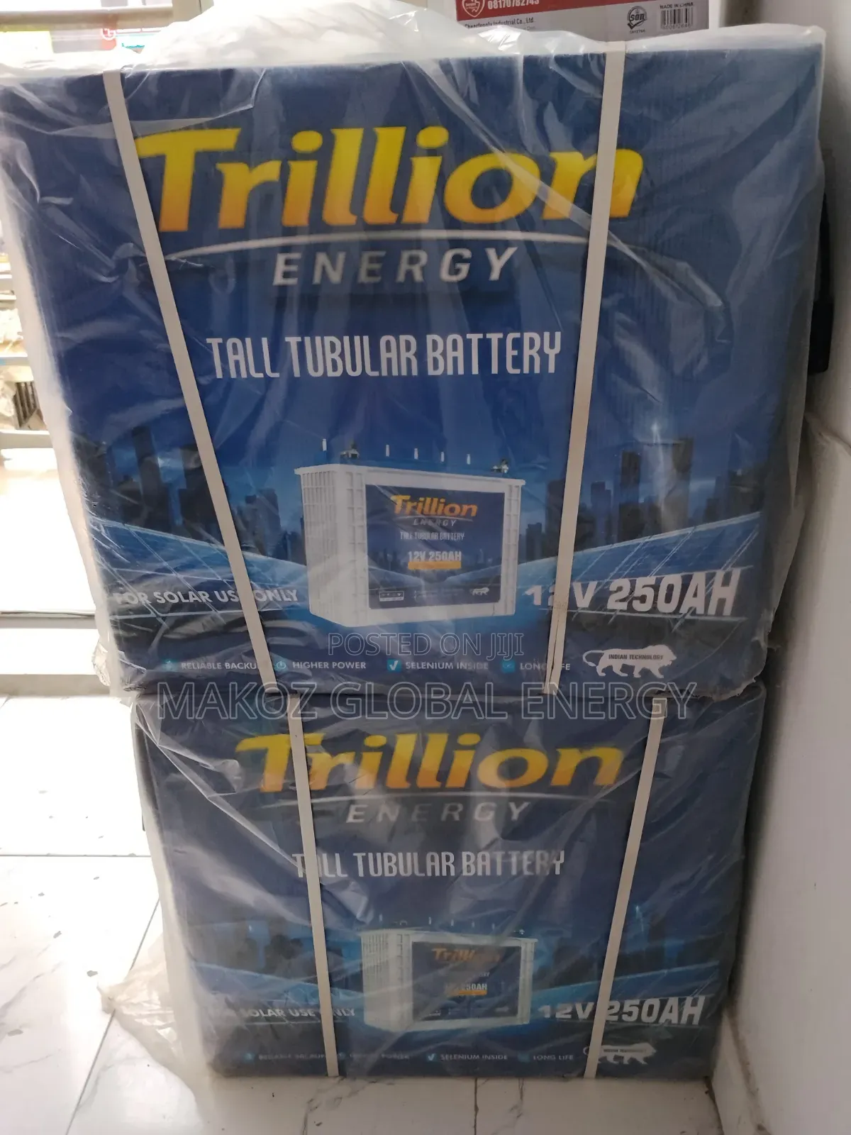 Trillion Energy Tall Tubular Battery 12V 250Ah