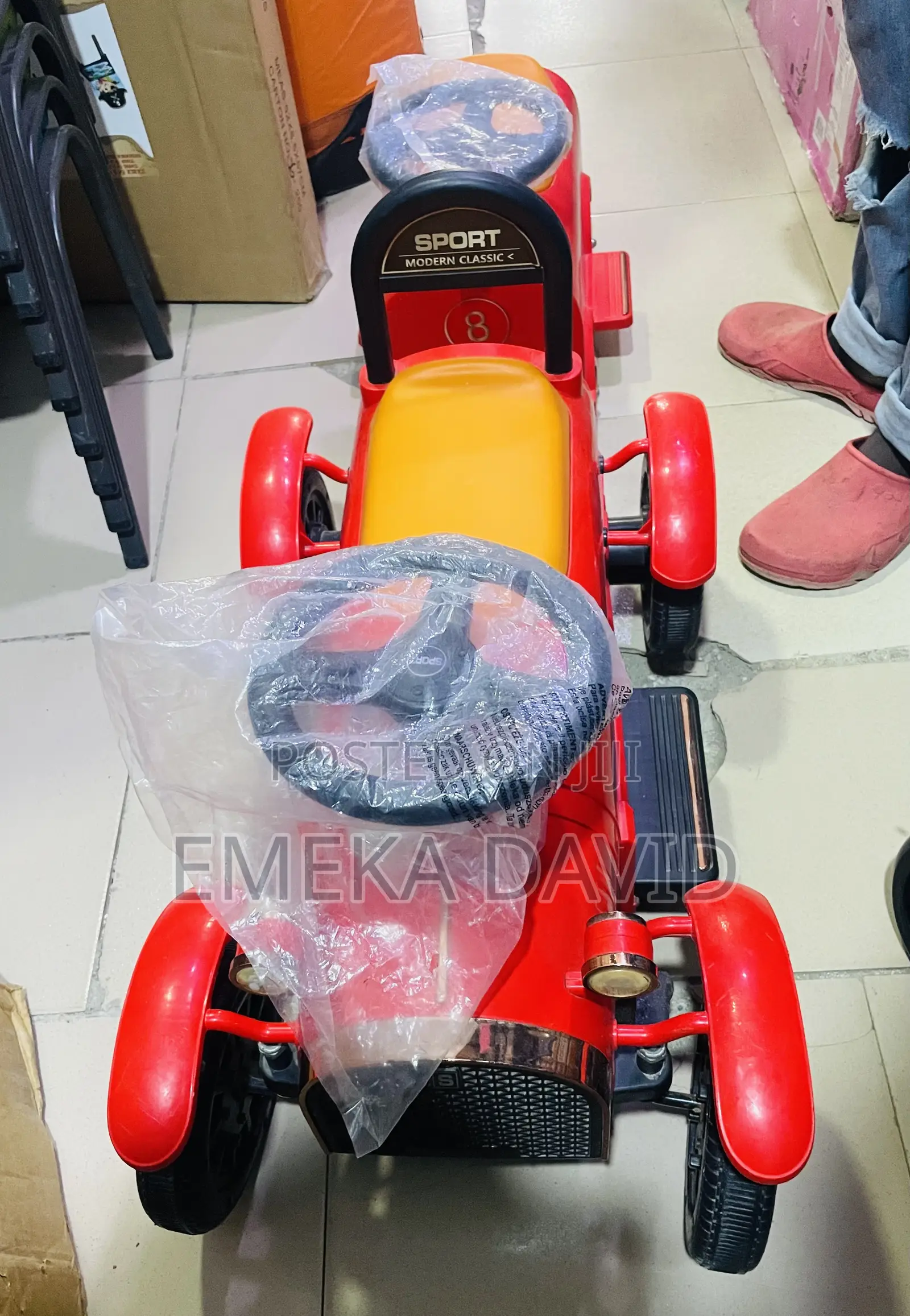 Honey Whale Red Electric Ride-on Toy Train.