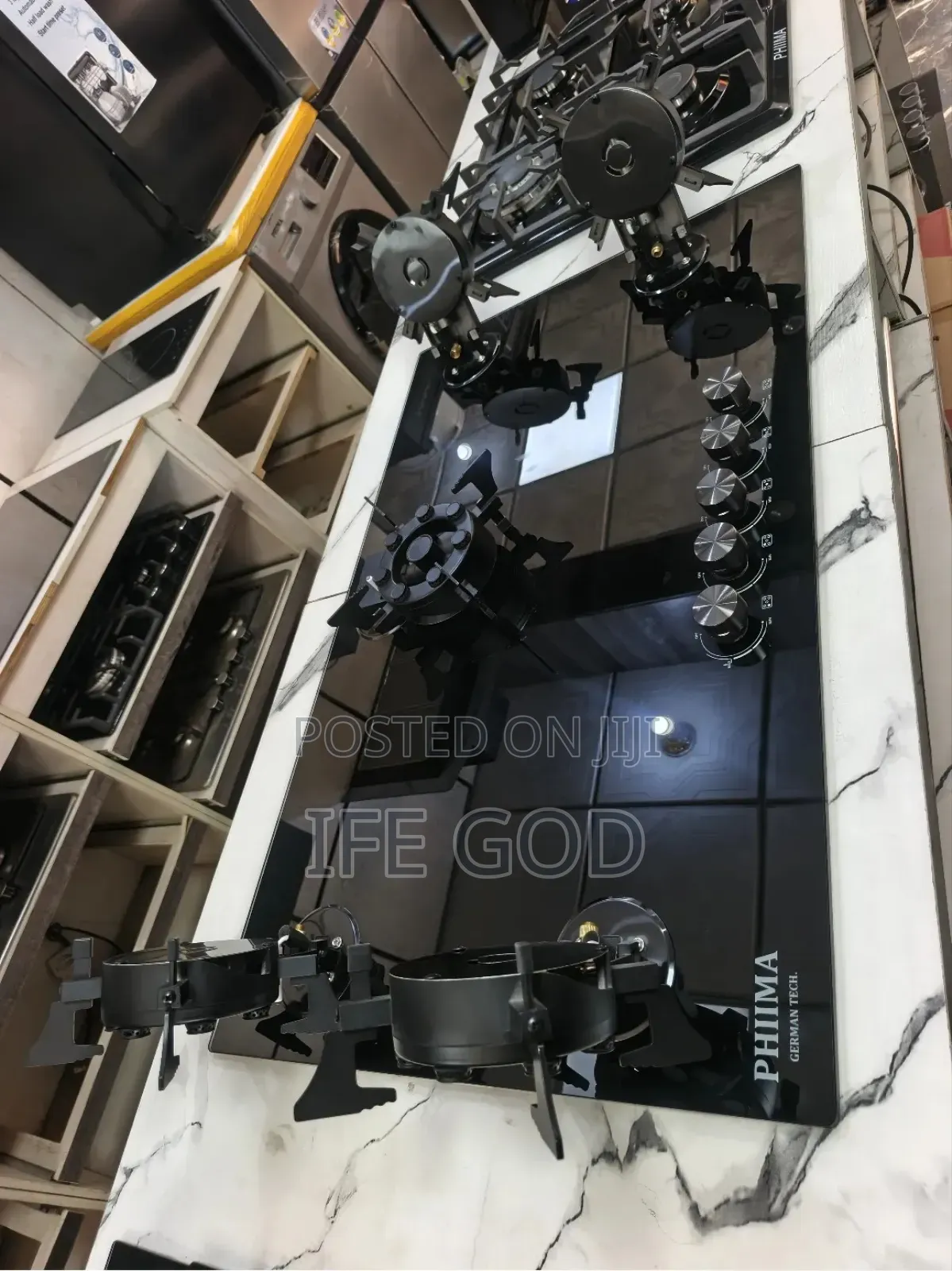 Original PHIIMA Built-in Flips Up Automatic 5 Burners Gas Cooker HOB