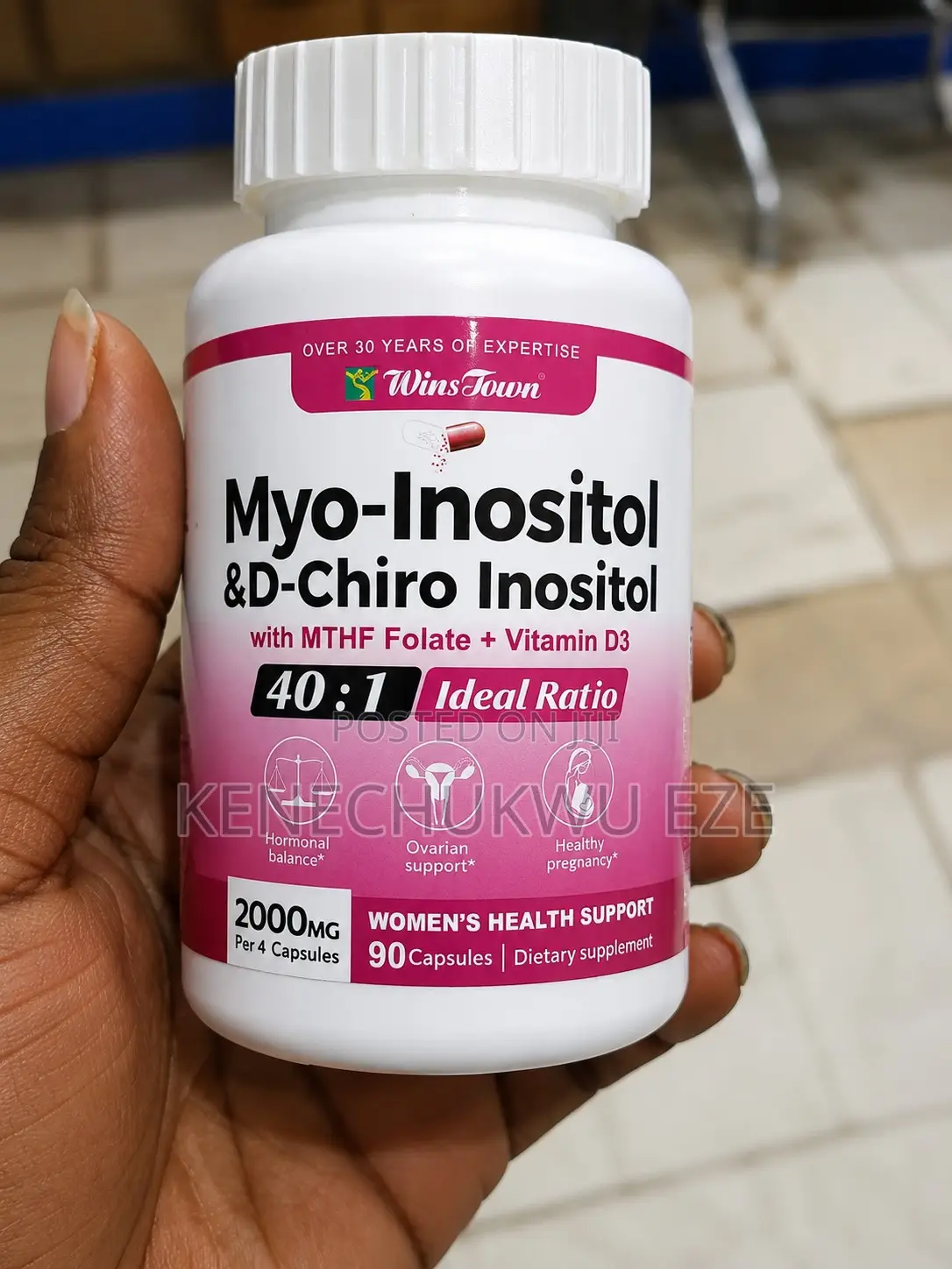 WinsTown Myo-Inositol D-Chiro Inositol 90 Capsules