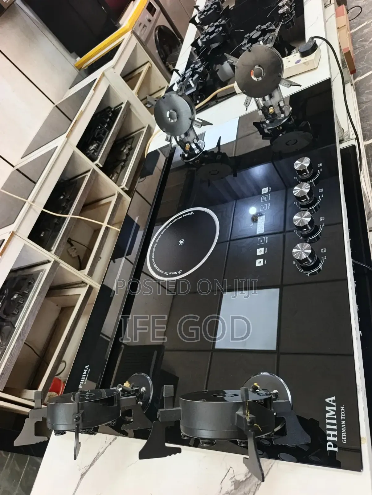 Quality PHIIMA Inbuilt 4+1 Flips Up Automatic Gas Electric Cooker