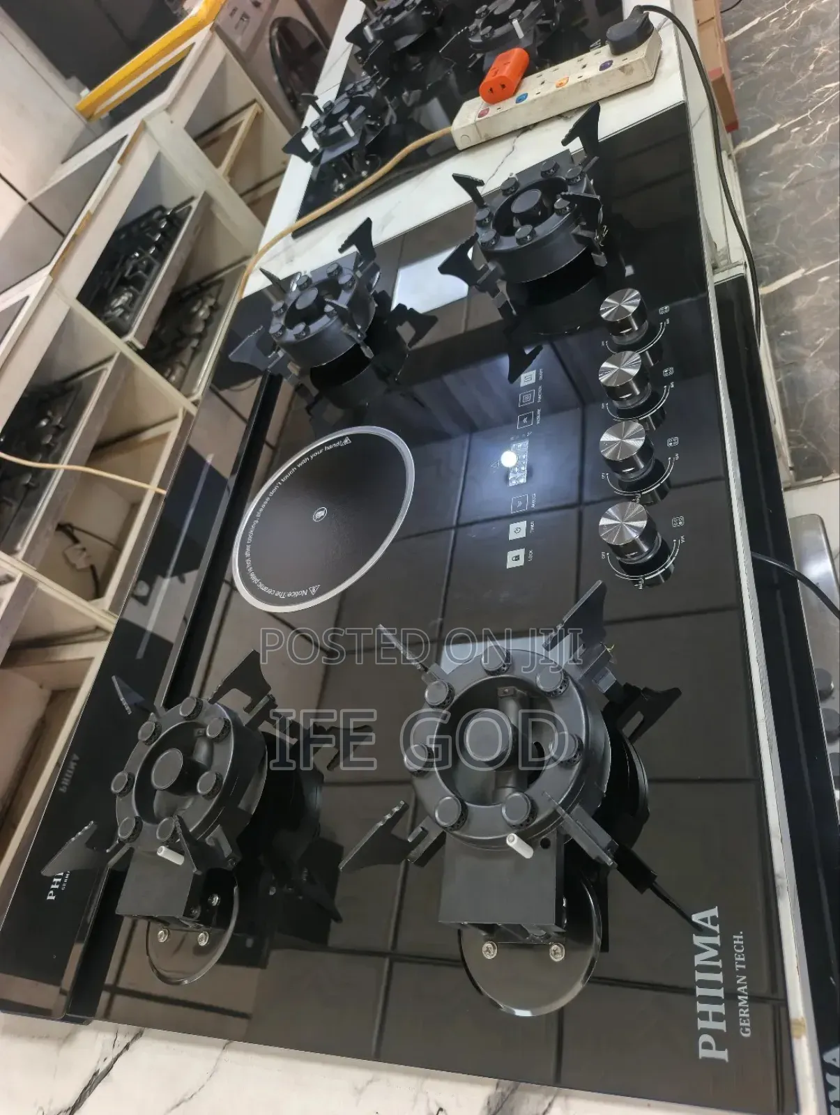 Quality PHIIMA Inbuilt 4+1 Flips Up Automatic Gas Electric Cooker