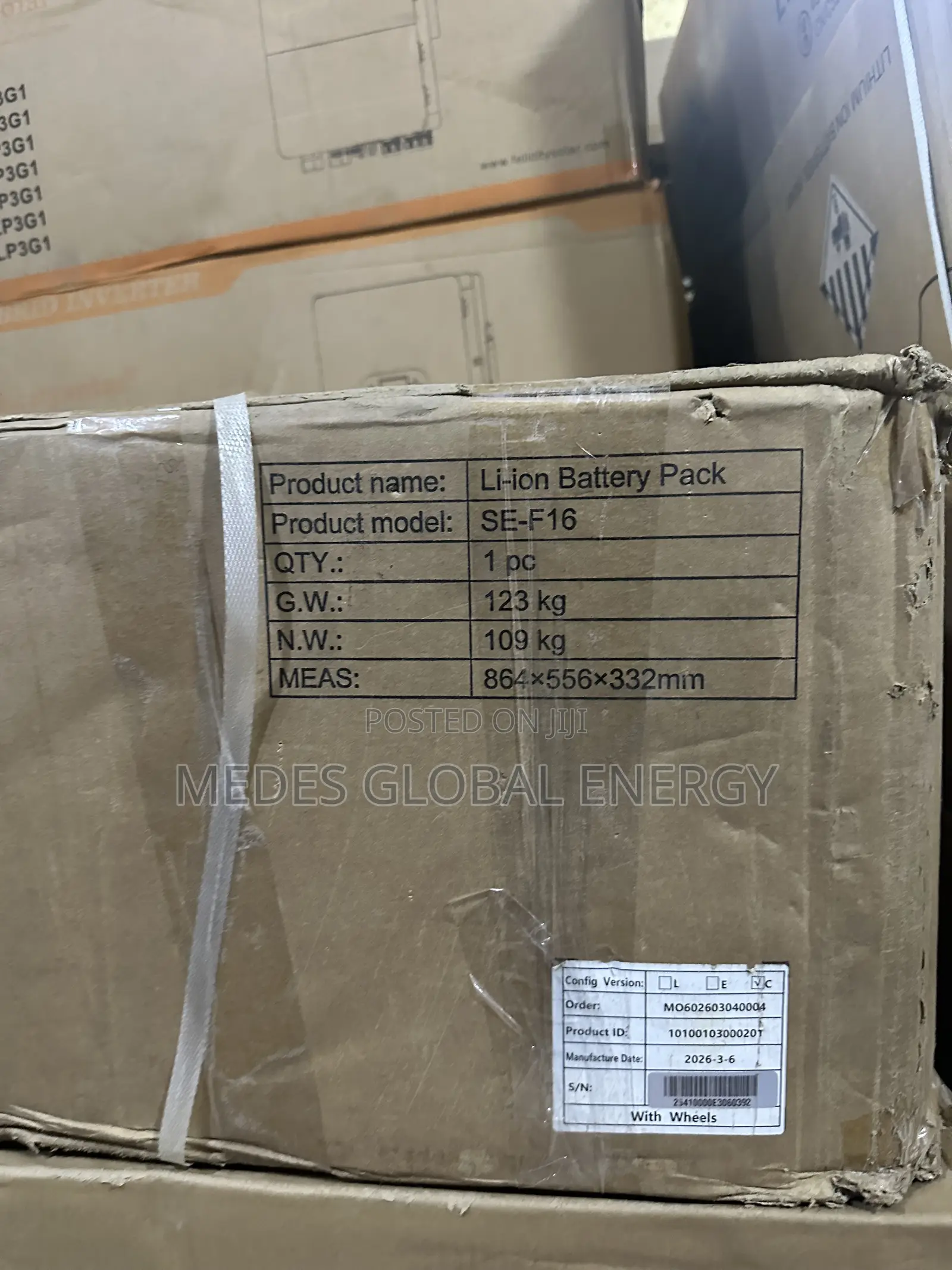 16kwh 51.2v Deye Lithium Ion Battery