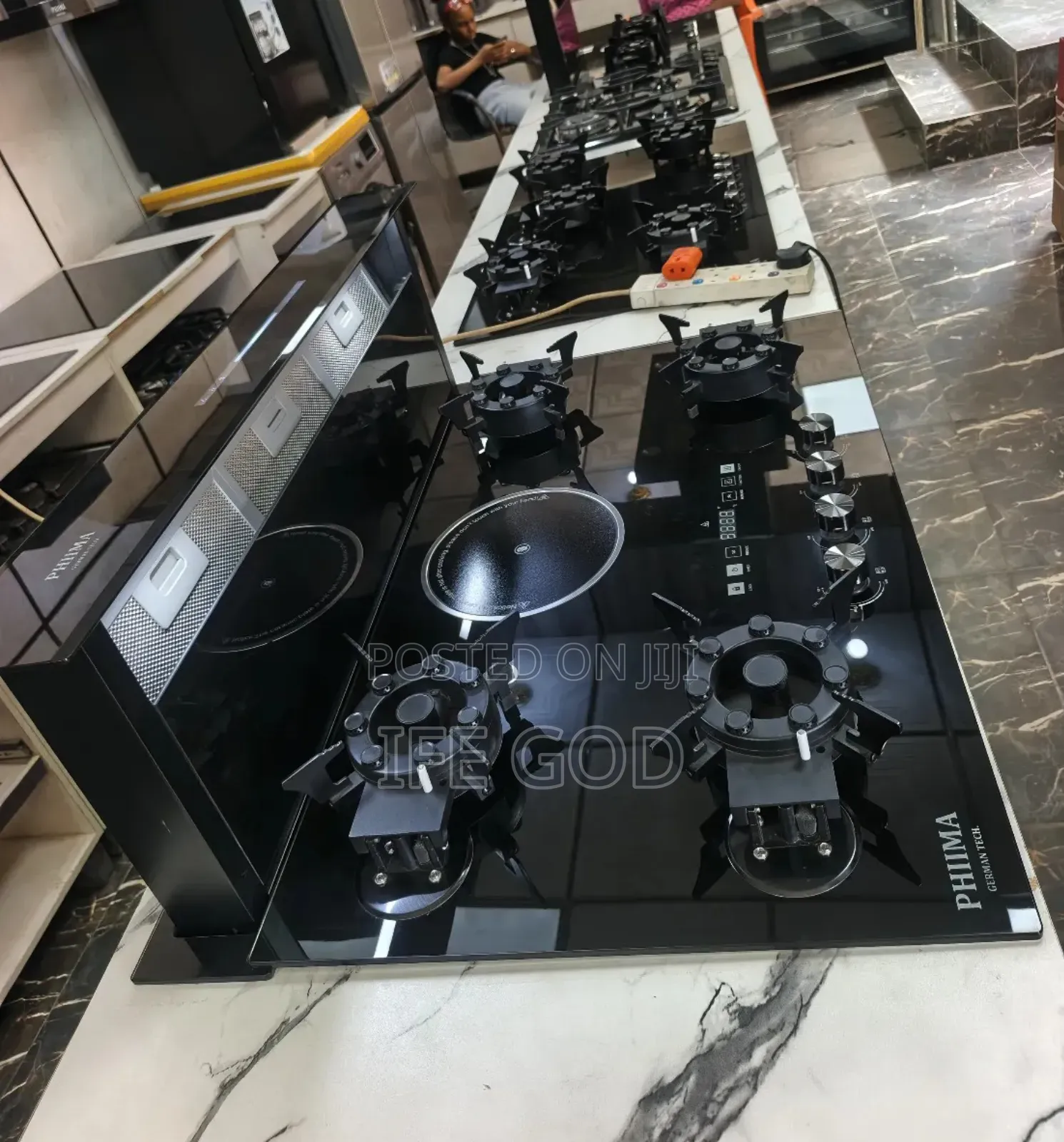 Original PHIIMA Downdraft Slide-in 90CM Built-in 4+1 Flips Up Gas