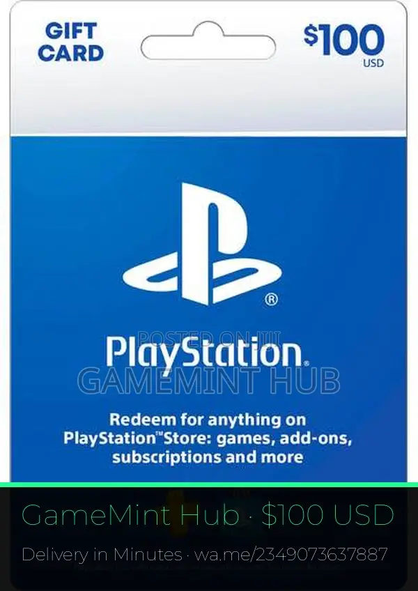 PlayStation PSN Gift Card $100 (US Store) – Delivery in Minutes