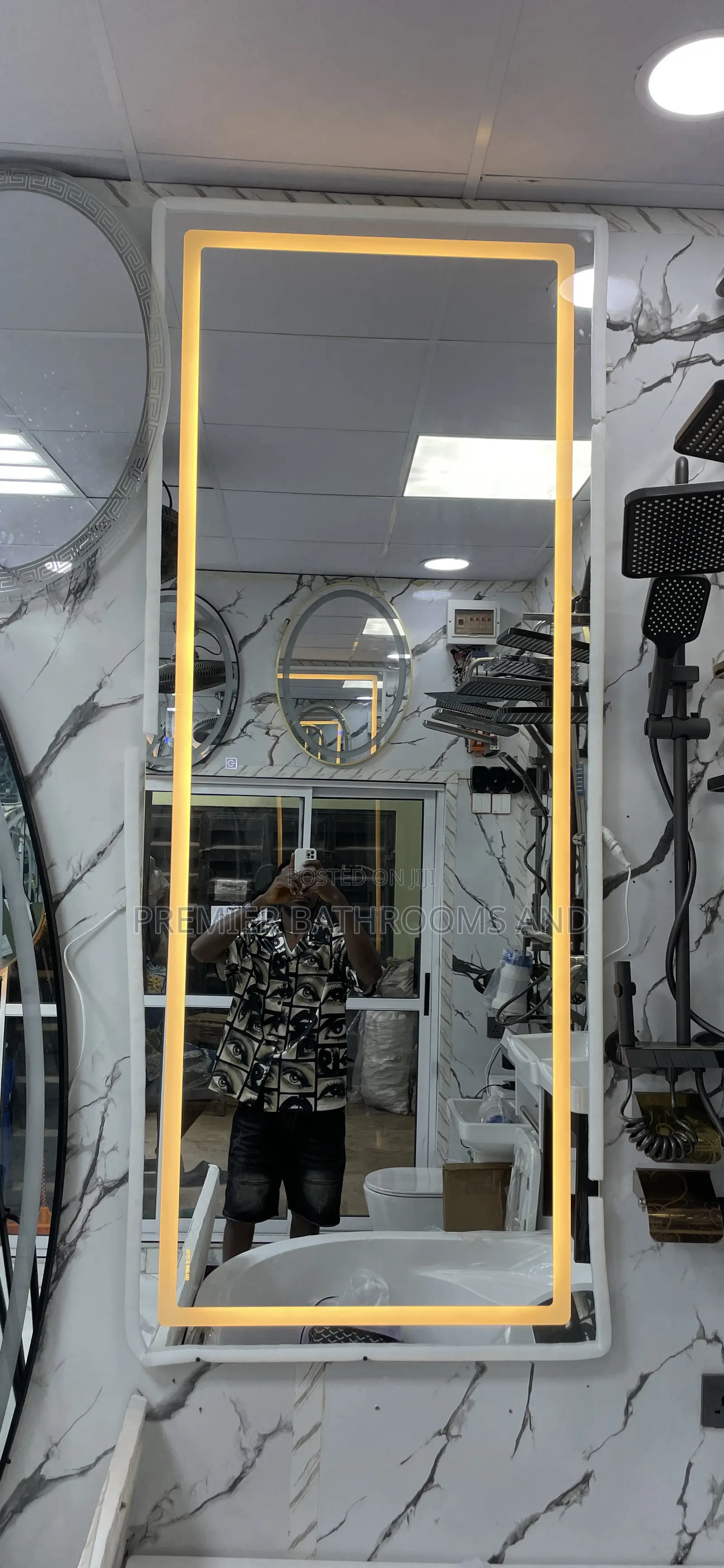 Longest Wall Mirror With LED Lights