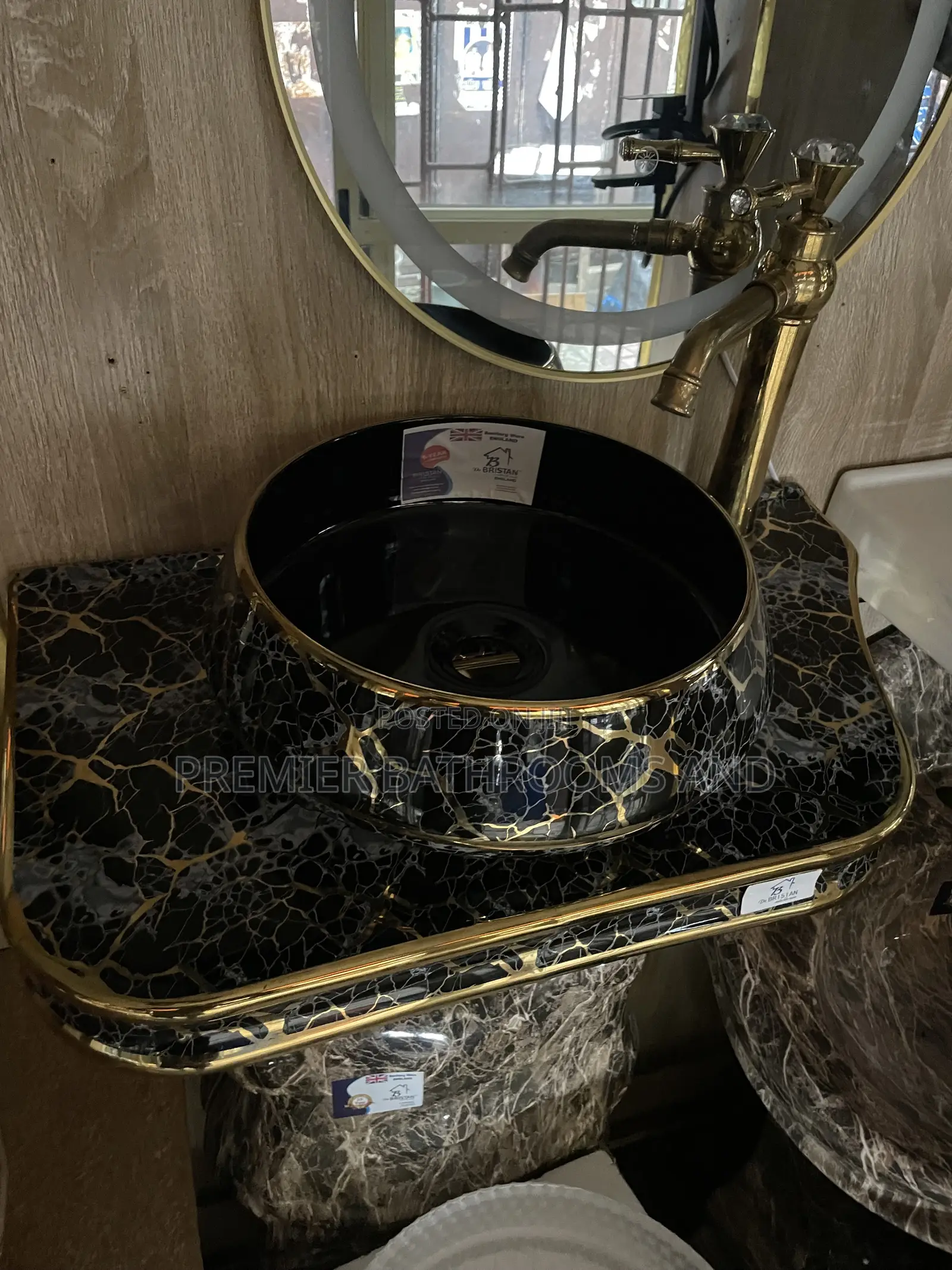 Executive Hanging Washing Hand Basin Army Black