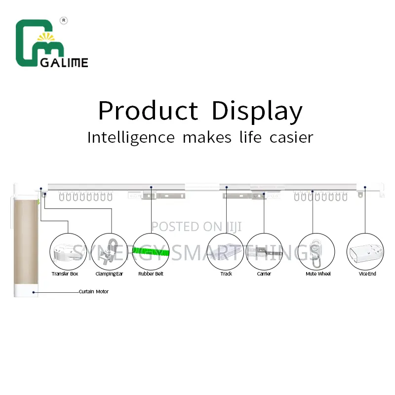 Tuya Wi-Fi Smart Curtain Track 3m With Remote/Voice Control Features