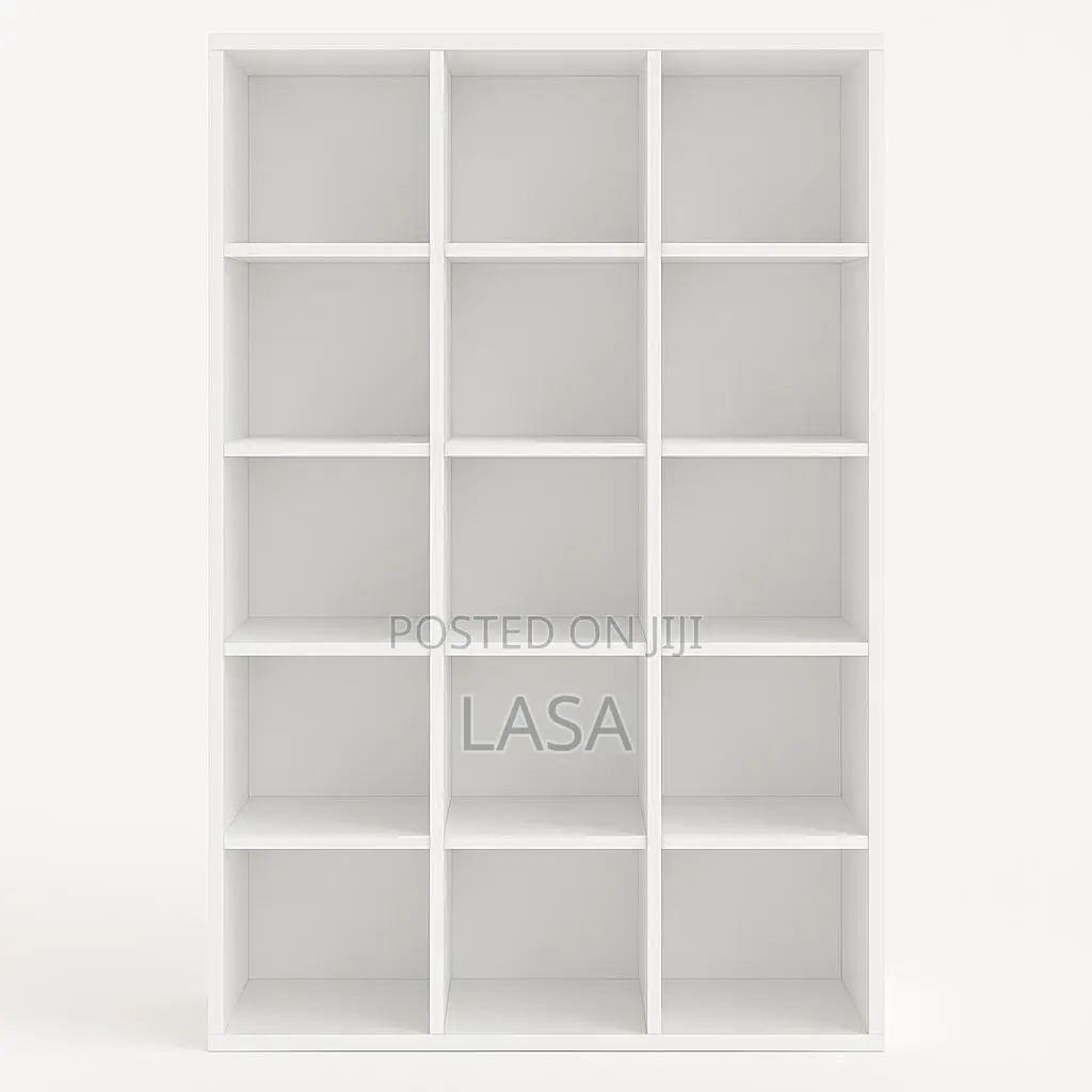 Modern 15-Cube Bookshelf Storage Organiser Home and Office