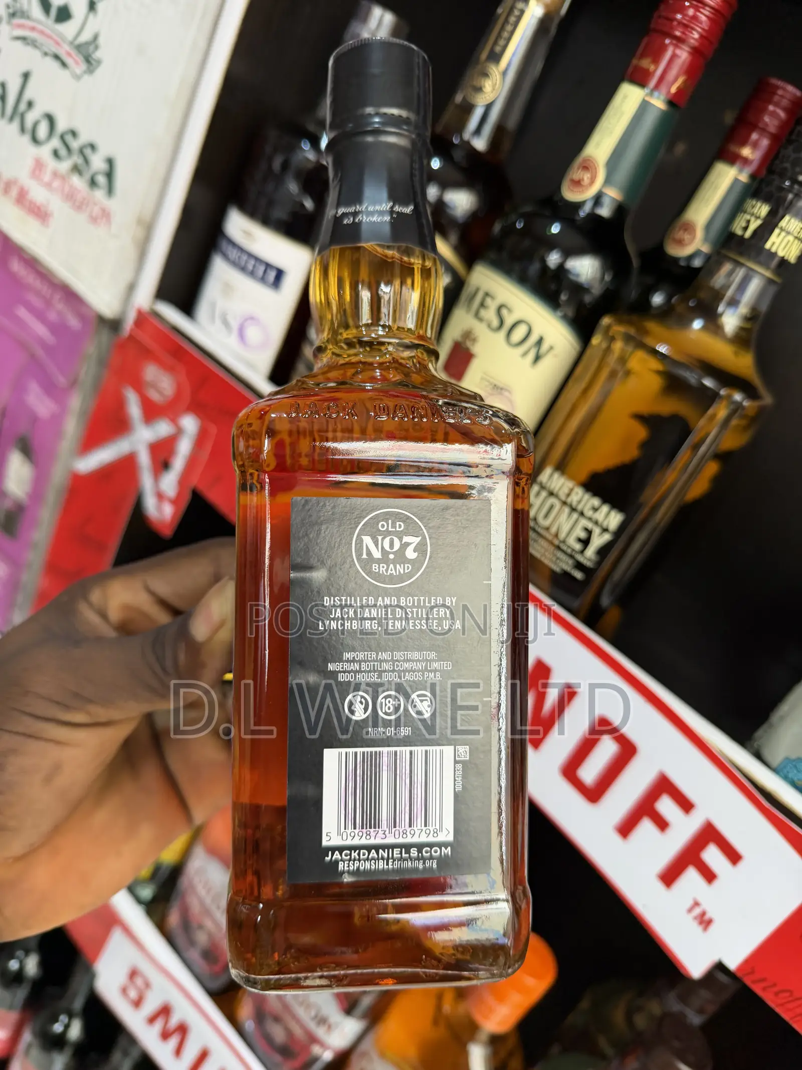 Jack Daniel’s Whiskey Carton of 12 Bottles