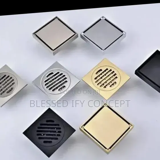 Quality Square Stainless Steel and Brass Floor Drain