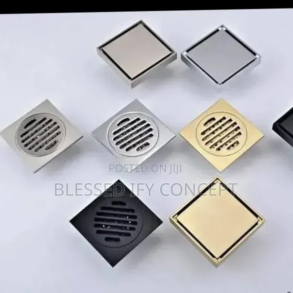 Quality Square Stainless Steel and Brass Floor Drain
