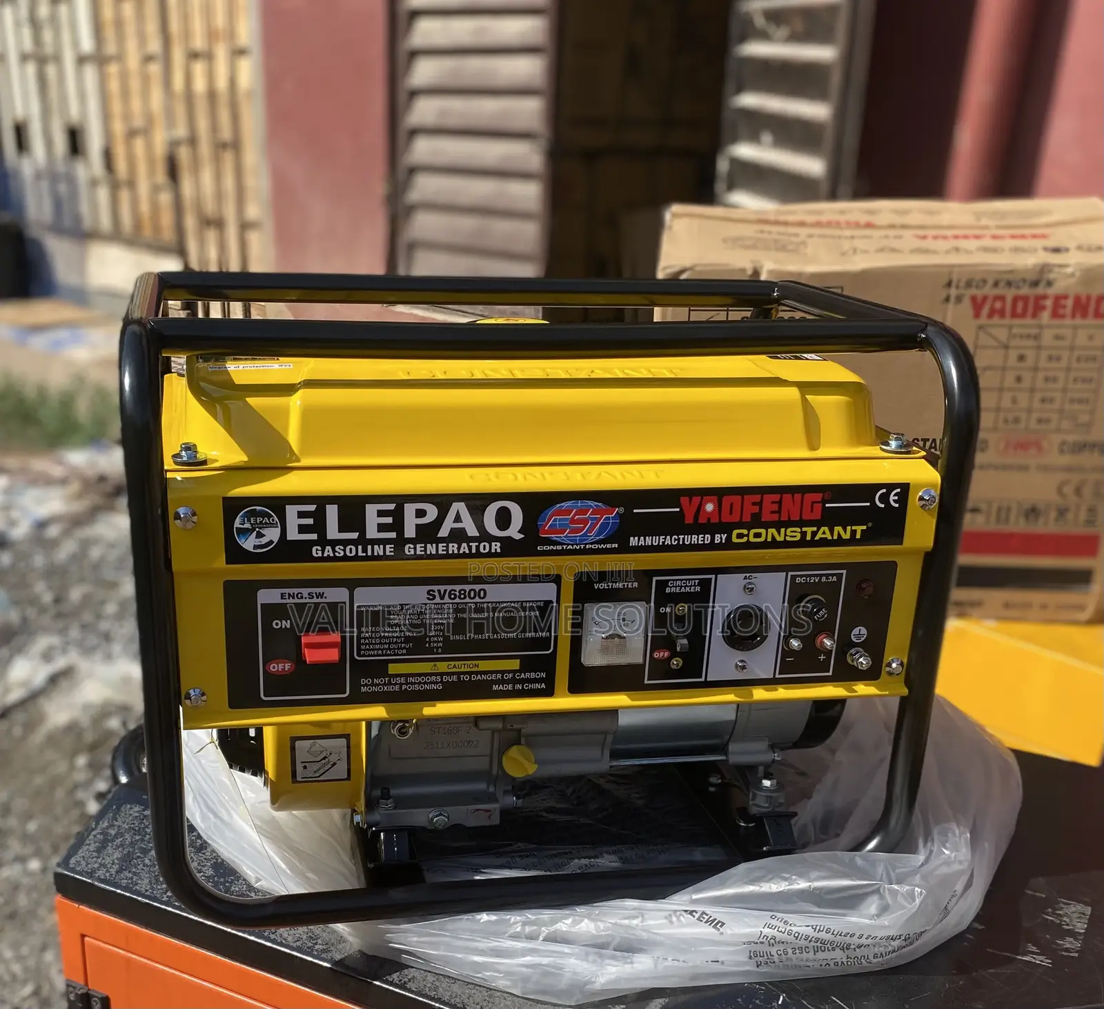 ELEPAQ 4.5KVA Constant Generator – Manual Recoil Start