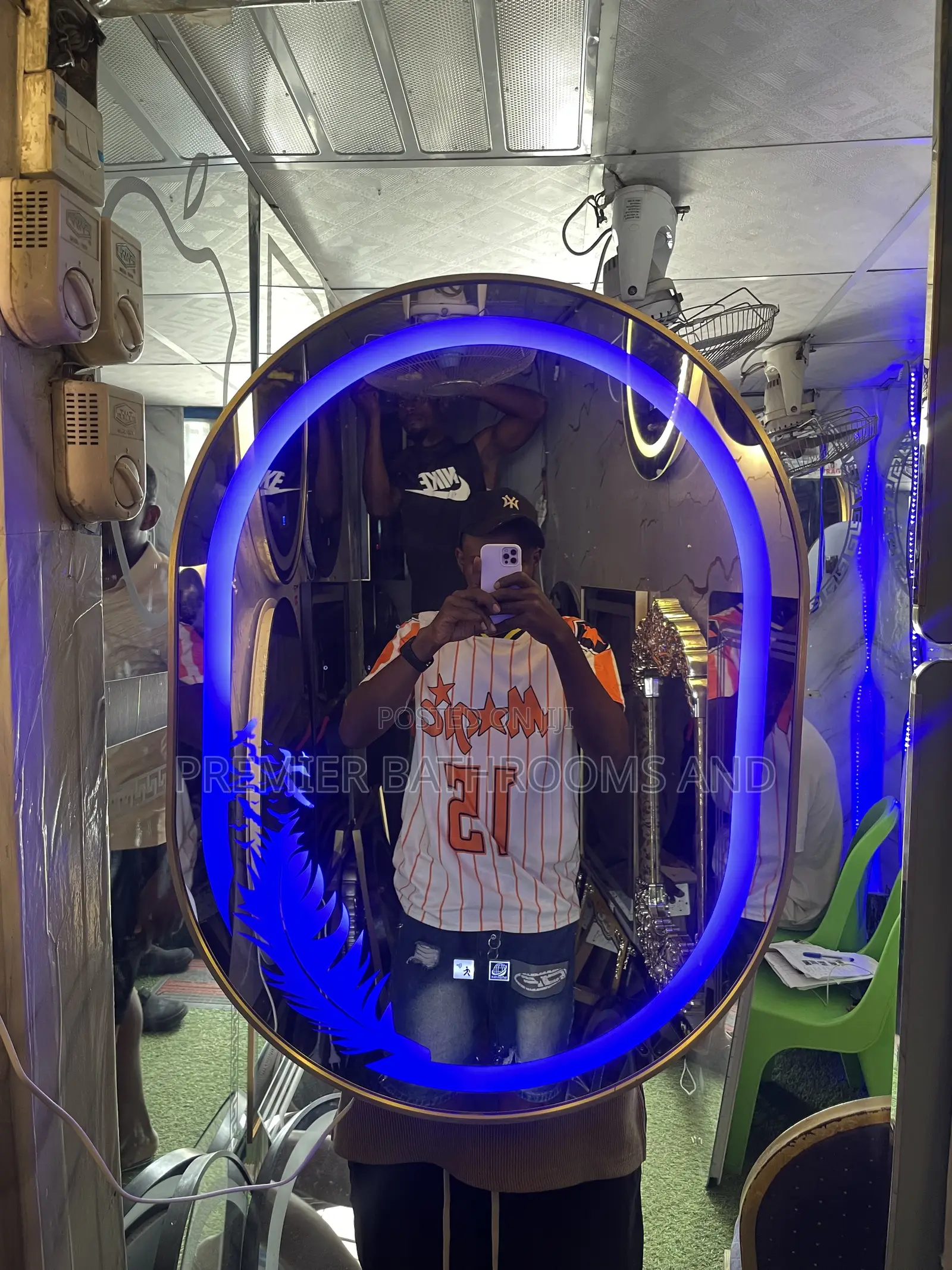 Human Sensor Mirror With LED Lights and Frame