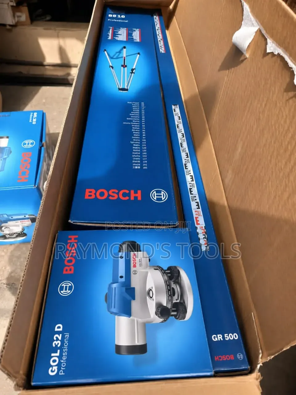Bosch Pro GOL 32D + BT160 + GR500 Optical Level Measuring Tool Set