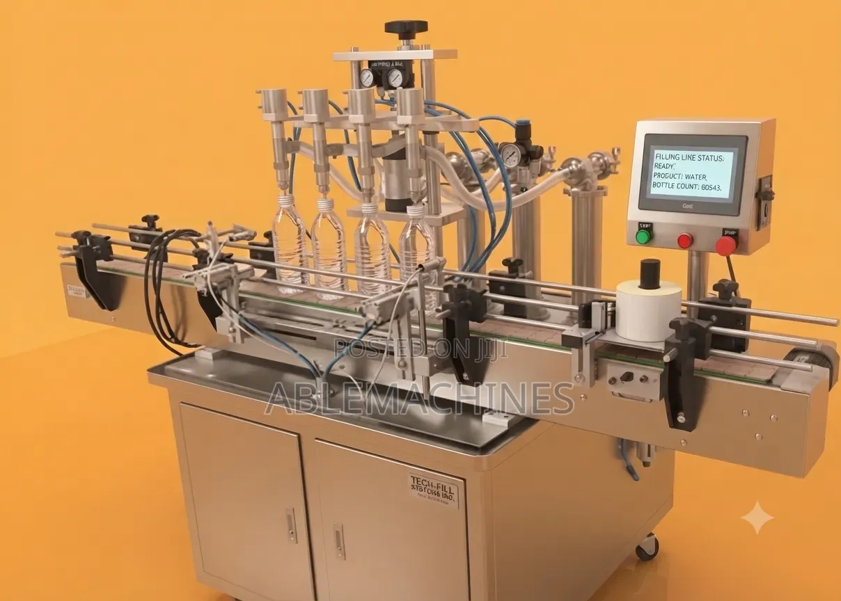Automatic 4 Nozzle Liquid Filling Machine