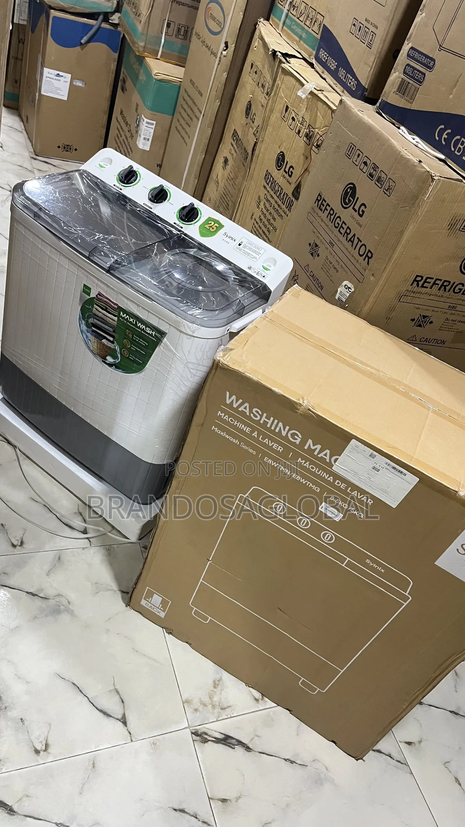 Synix 8.5KG Twin Tub Washing Machine Strong Spin Dryer Washer