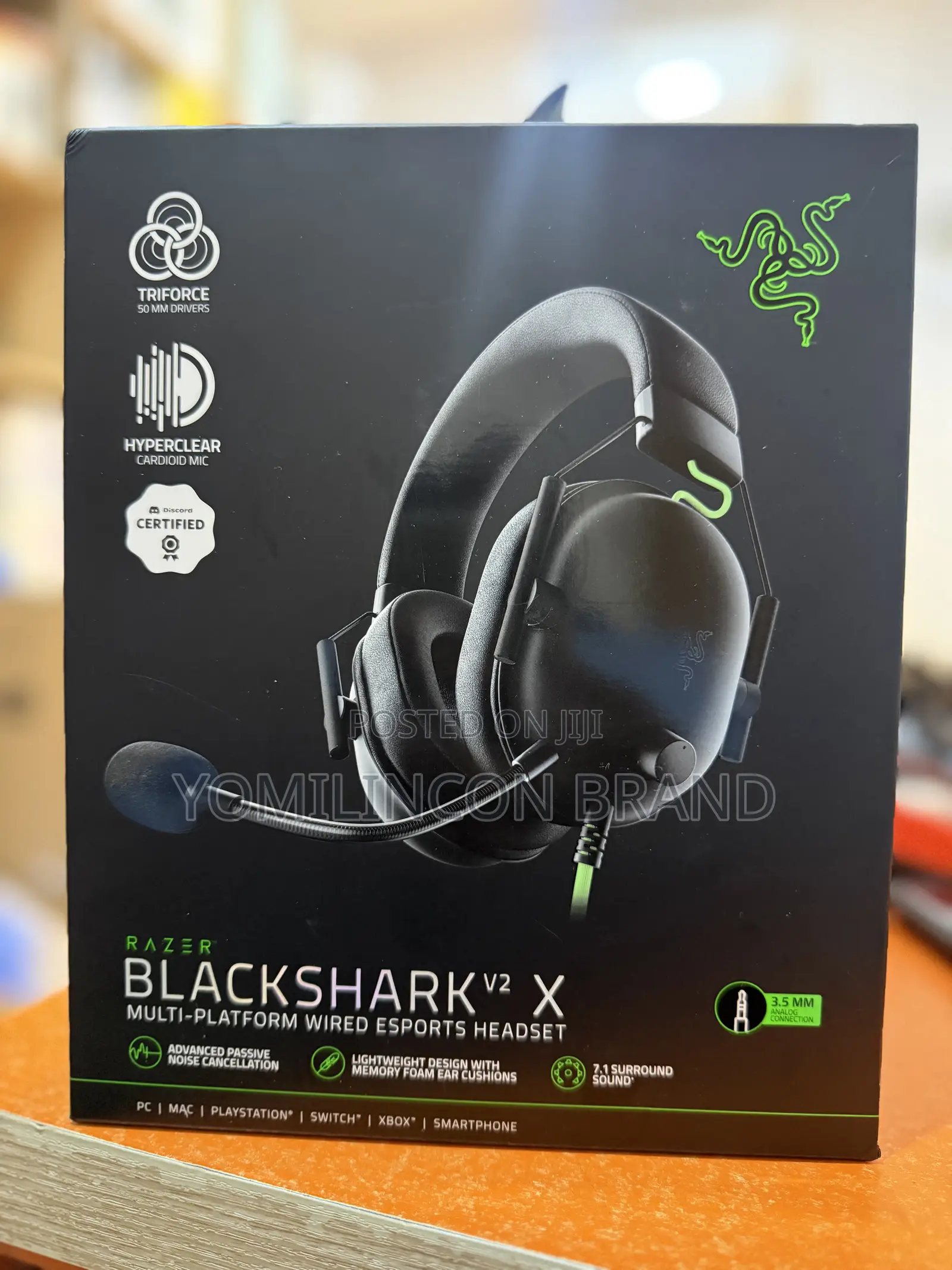 Razer Blackshark V2 X Wired Gaming Headset Black