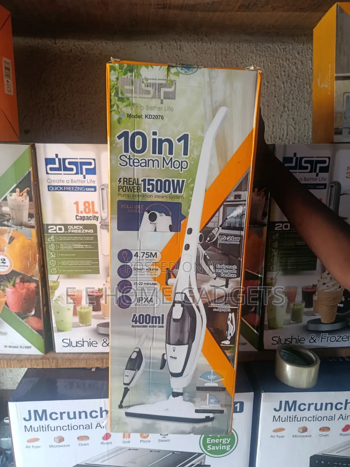 DSP Compact 10-in-1 Multipurpose Steam Mop - 1500W
