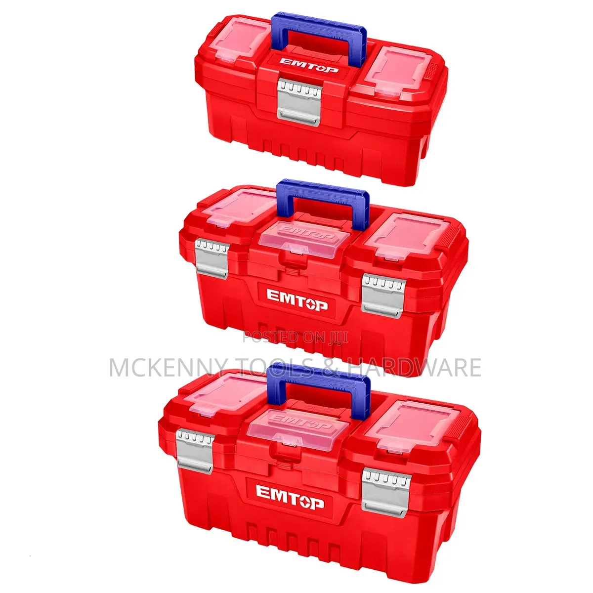 Heavy-Duty EMTOP Plastic Tool Boxes.
