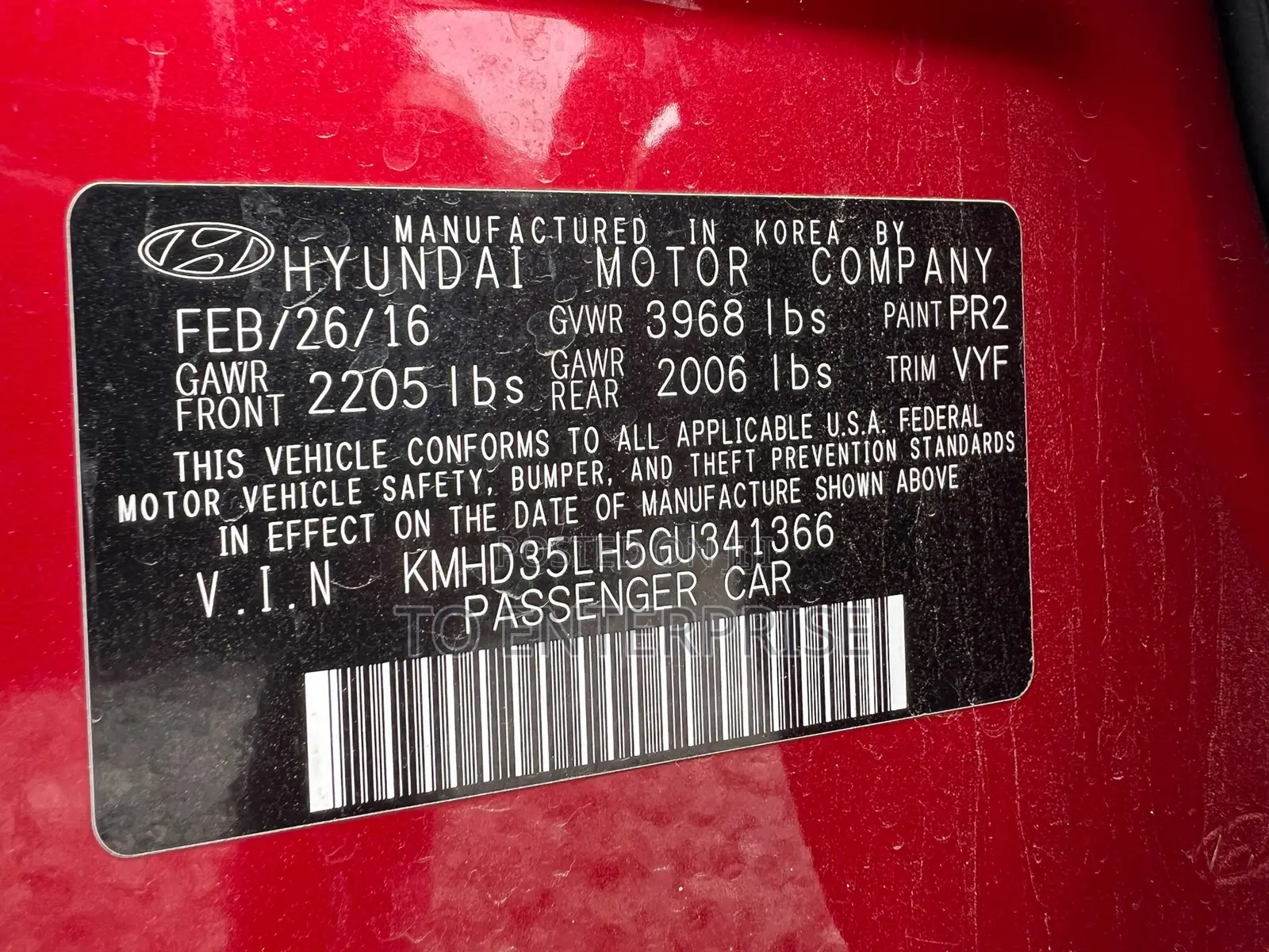 Hyundai Elantra 2017 Red