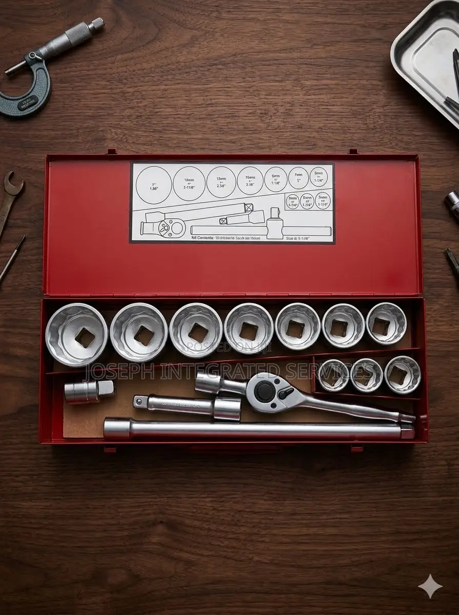 Heavy-Duty 1-Inch Drive Socket Wrench Set