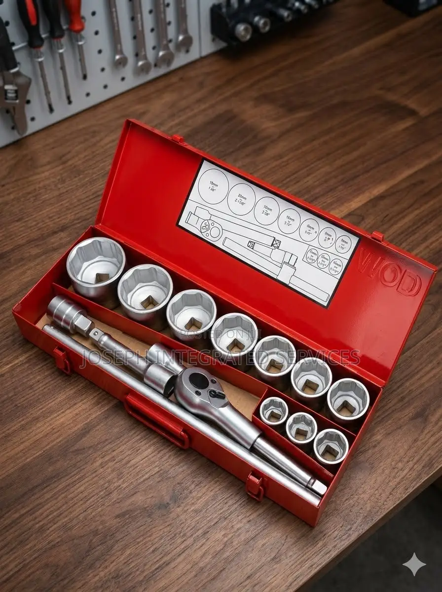 Heavy-Duty 1-Inch Drive Socket Wrench Set