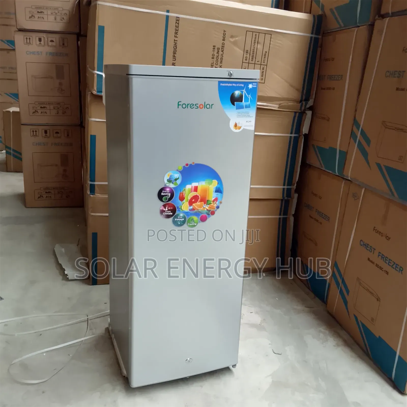 198L ForeSolar Ice Maker Upright Fridge