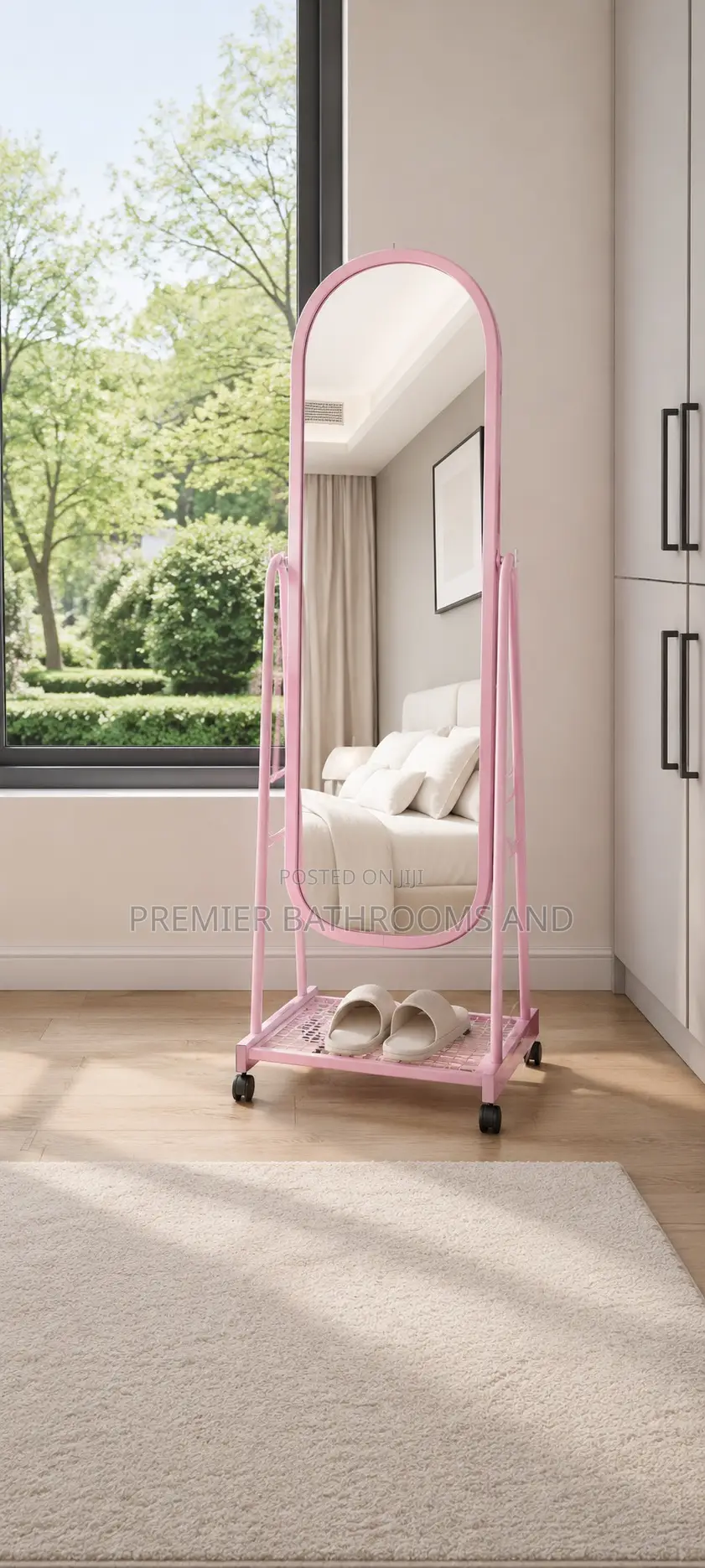 Pink Standing Dressing Mirror