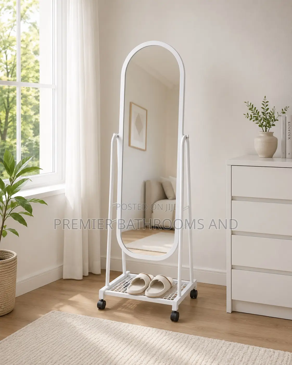 Pink Standing Dressing Mirror