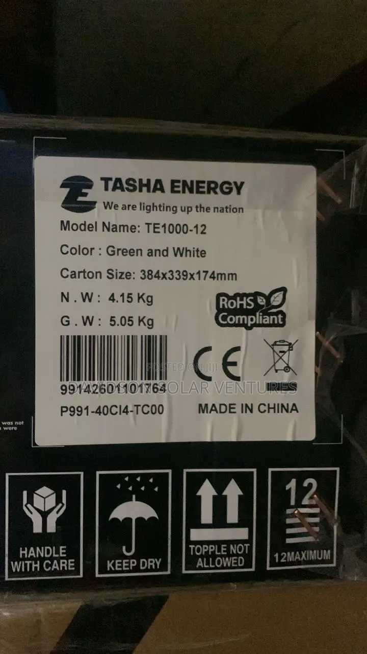 12v 1kva Tasha Hybrid Solar Inverter