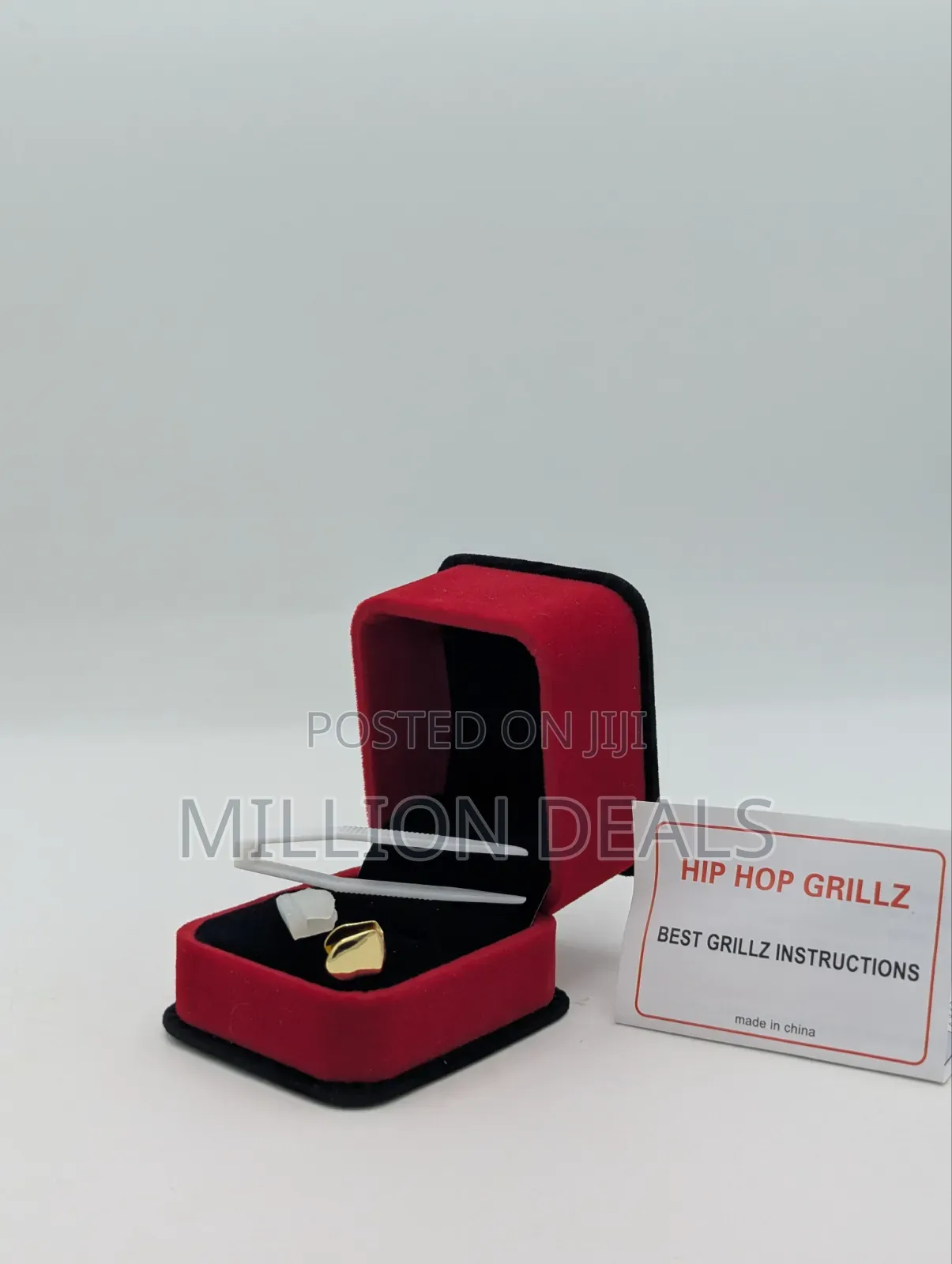 Gold Steel Single Stylish Teeth Grill