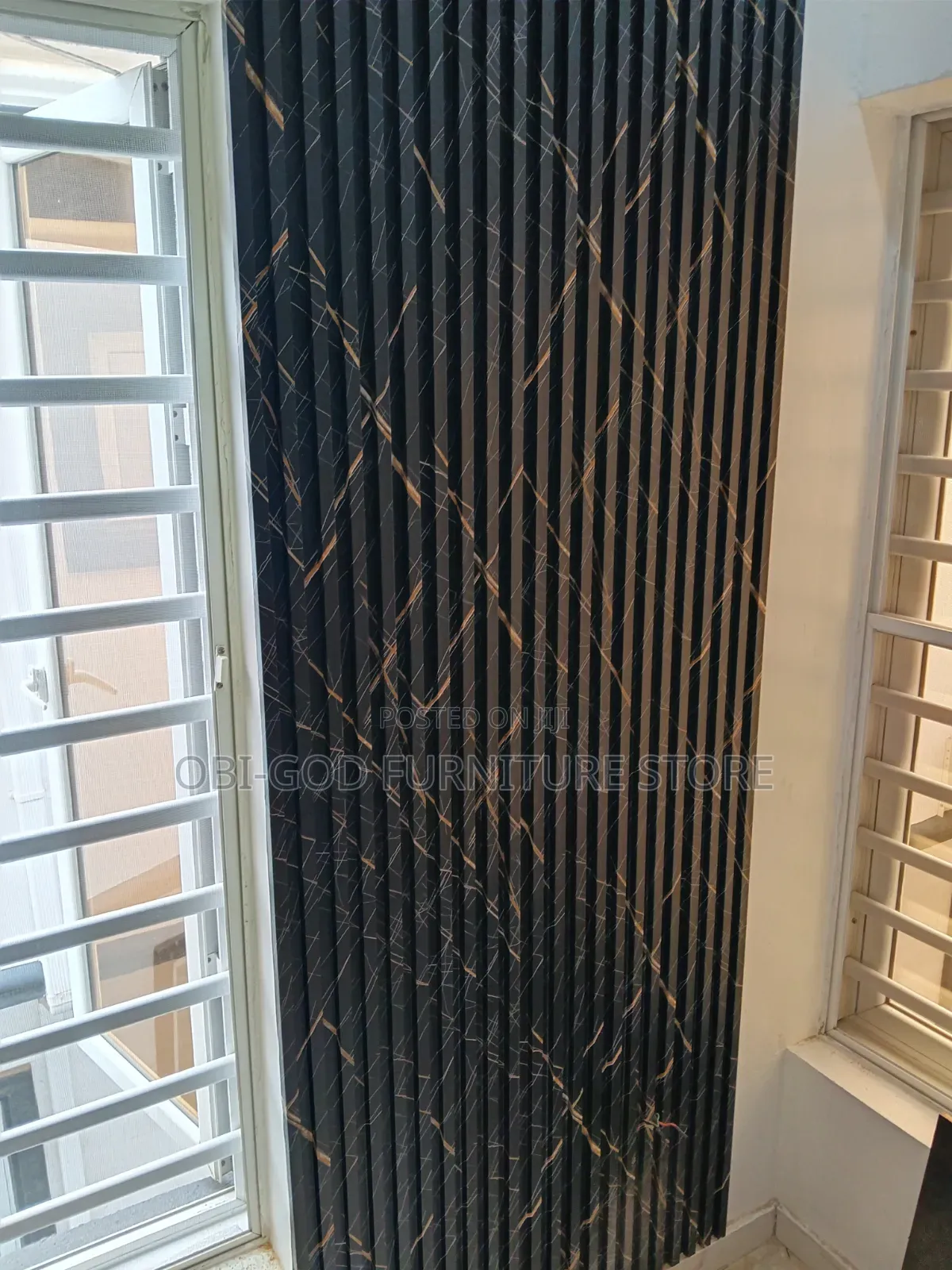 Modern 3D PVC Wall Panel / Fluted Marble Wall Design
