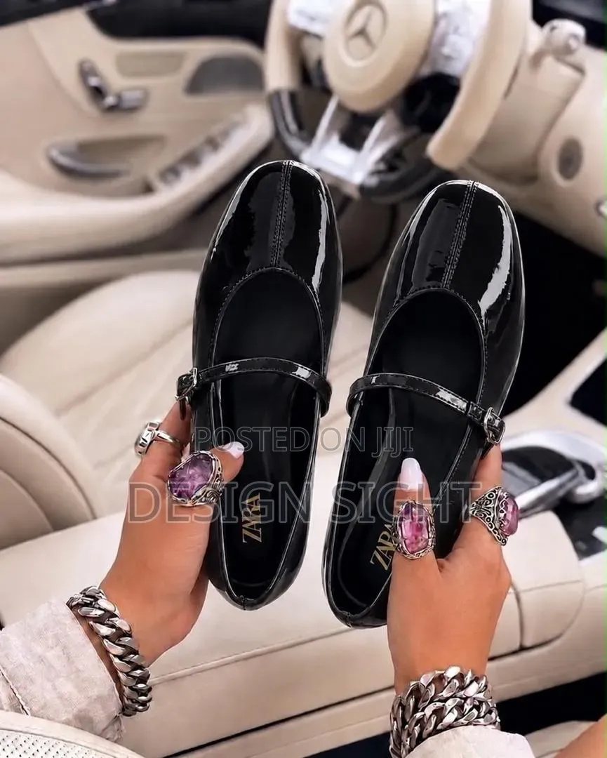 Zara-Style Patent Mary Jane Flat