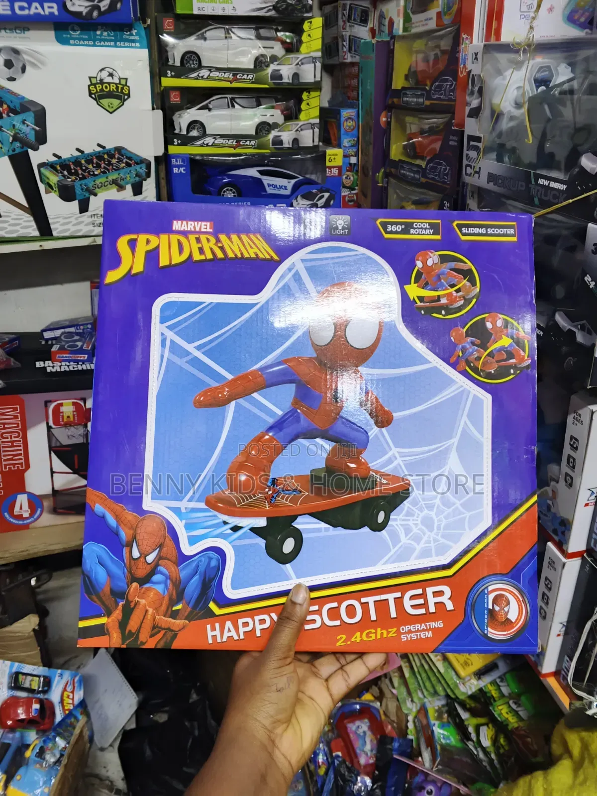 Spider-Man Happy Scooter Toy With Lights, Music Remote Control