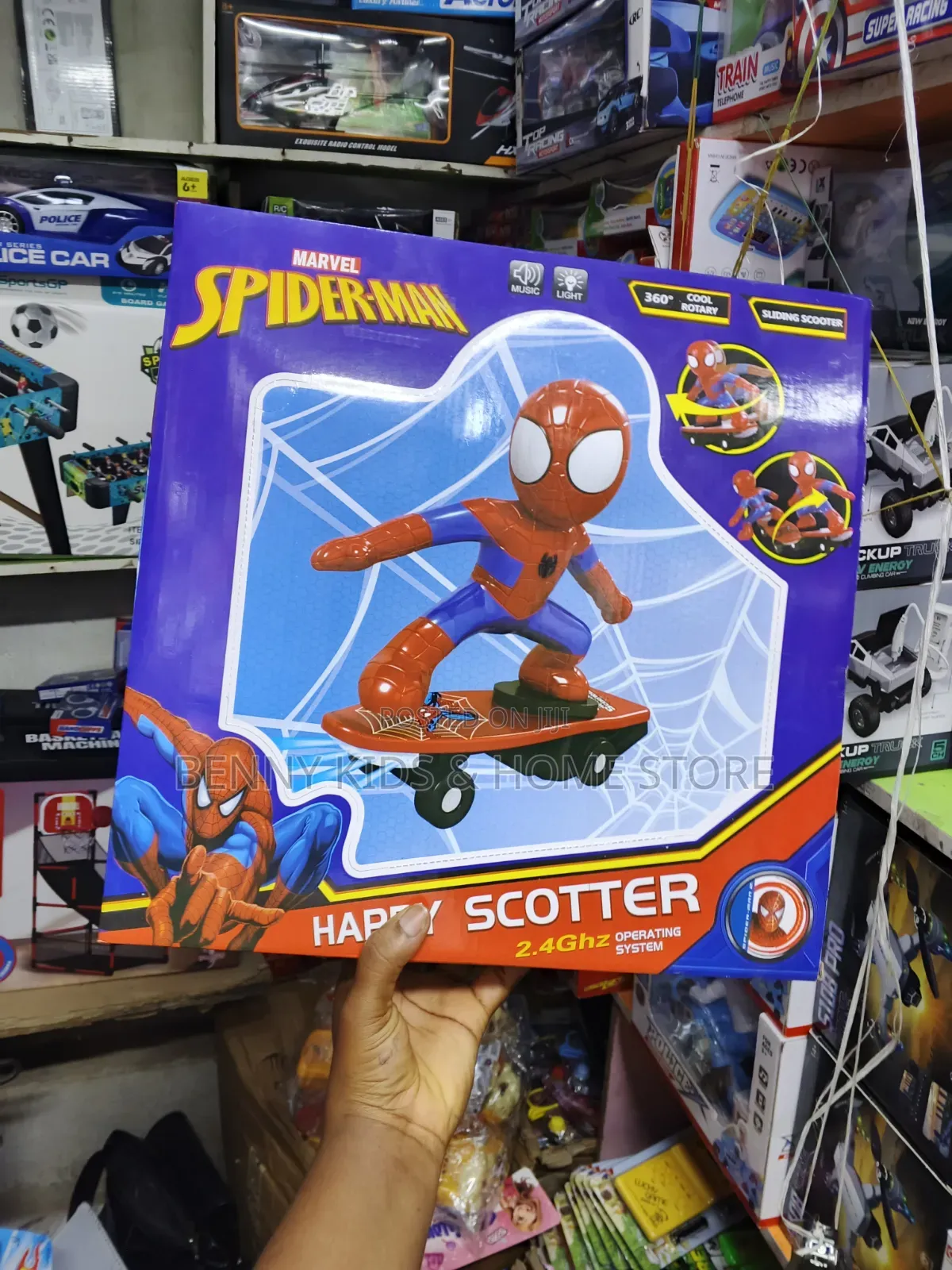 Spider-Man Happy Scooter Toy With Lights, Music Remote Control