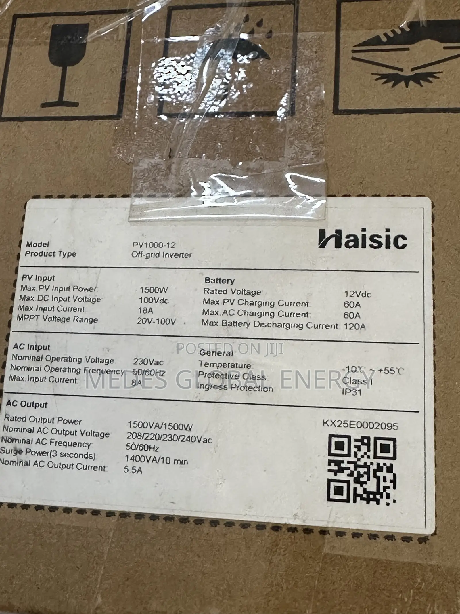 1.5kva 12v Haisic Hybrid Solar Inverter
