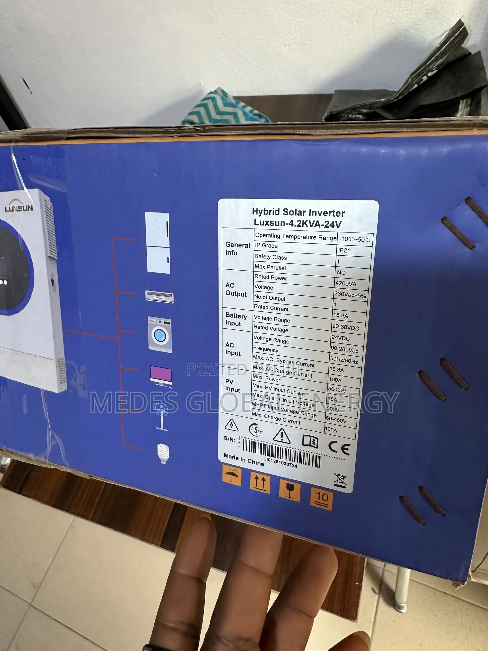 4.2kva 24v Luxsun Hybrid Solar Inverter