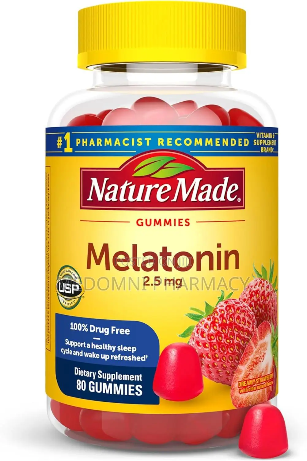 Nature Made Melatonin 2.5mg Gummies – Strawberry Flavour