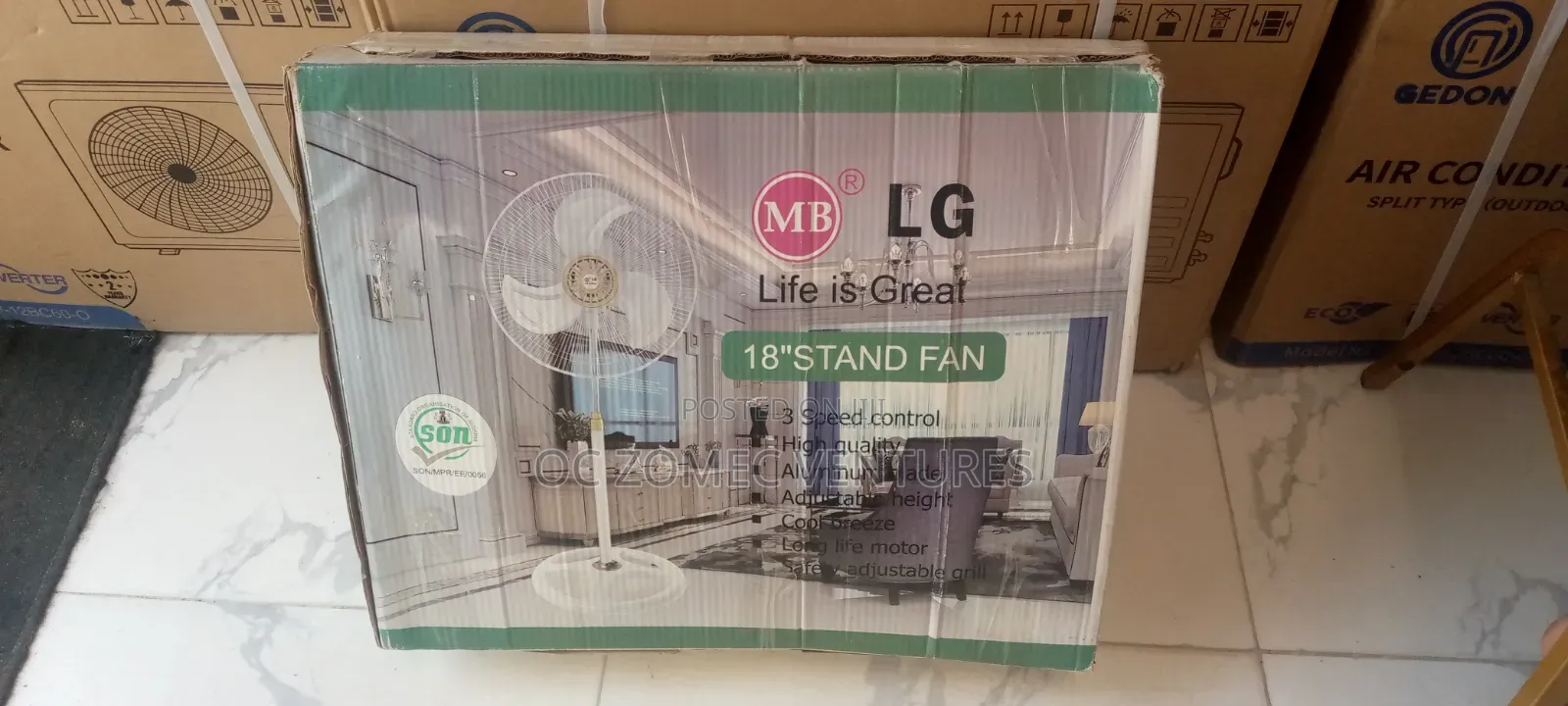 LG 18 Inches Stand Fan Aluminum Blade